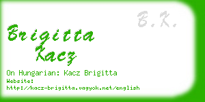 brigitta kacz business card